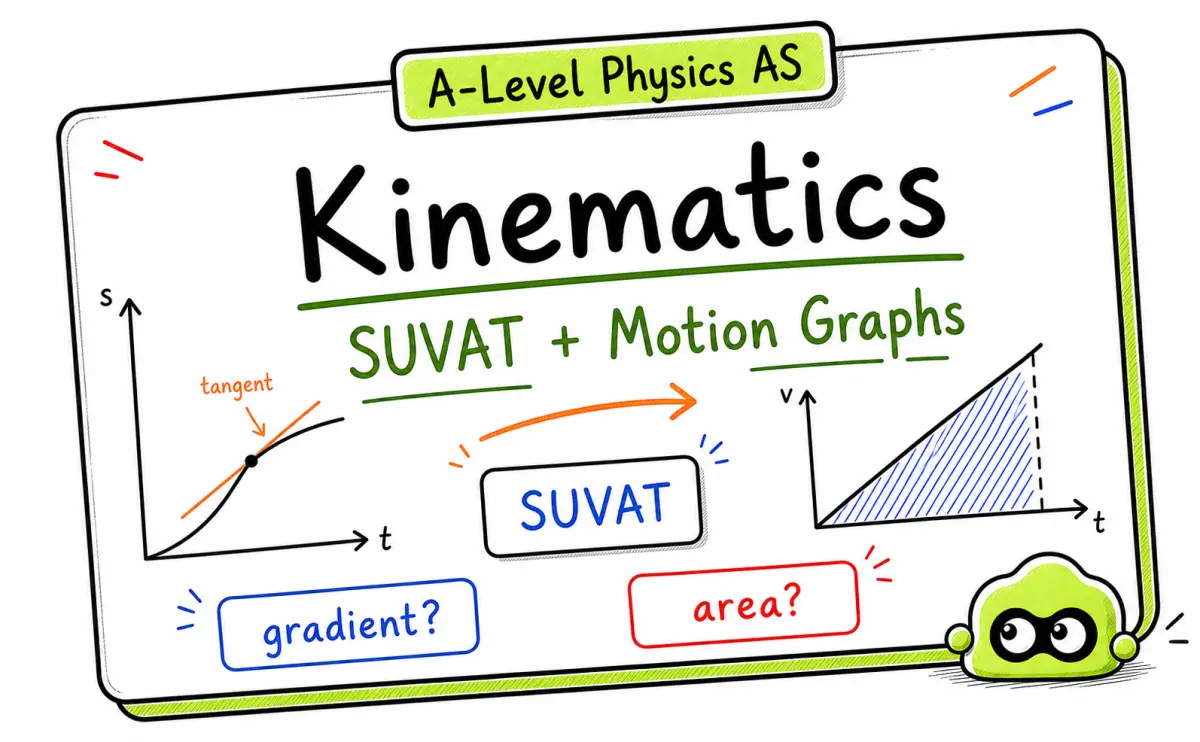 A-Level Physics Kinematics: SUVAT and Motion Graphs Guide