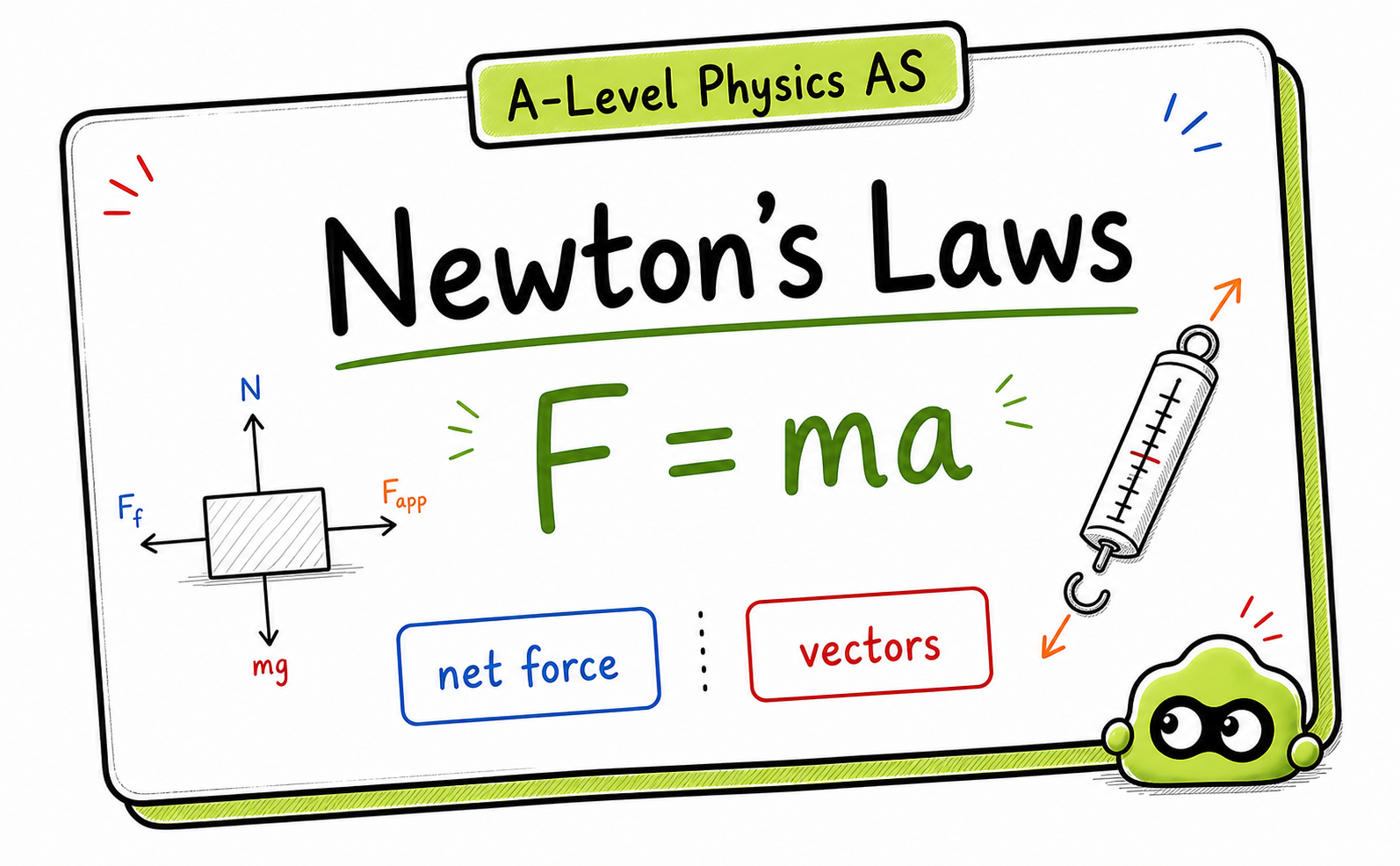 A-Level Physics Dynamics: Newtons Laws and F = ma Guide