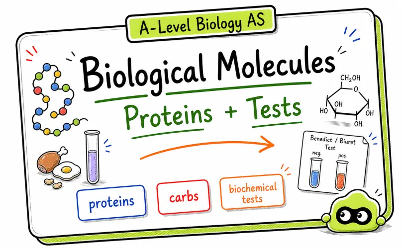 A-Level Biology Biological Molecules: Proteins and Tests