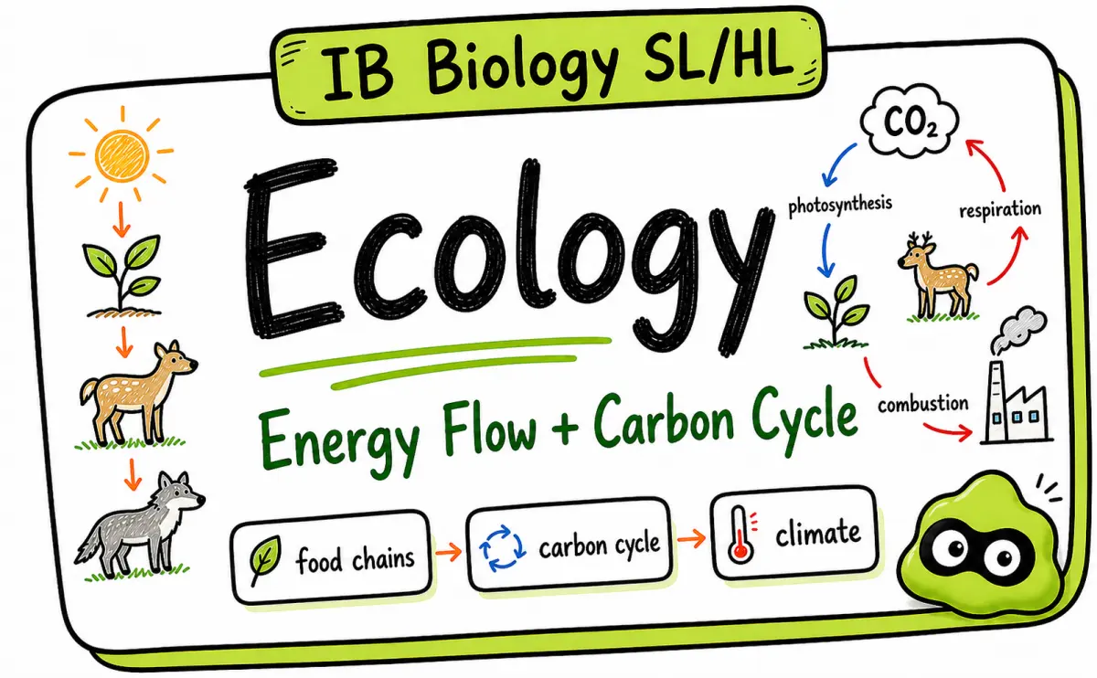 IB Biology Ecology: Energy Flow, Carbon Cycle, and Climate