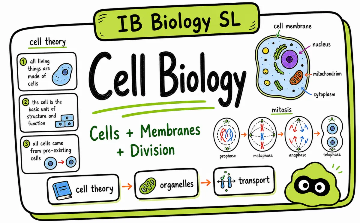 IB Biology B2/D2 Cell Biology: Cells, Membranes and Division