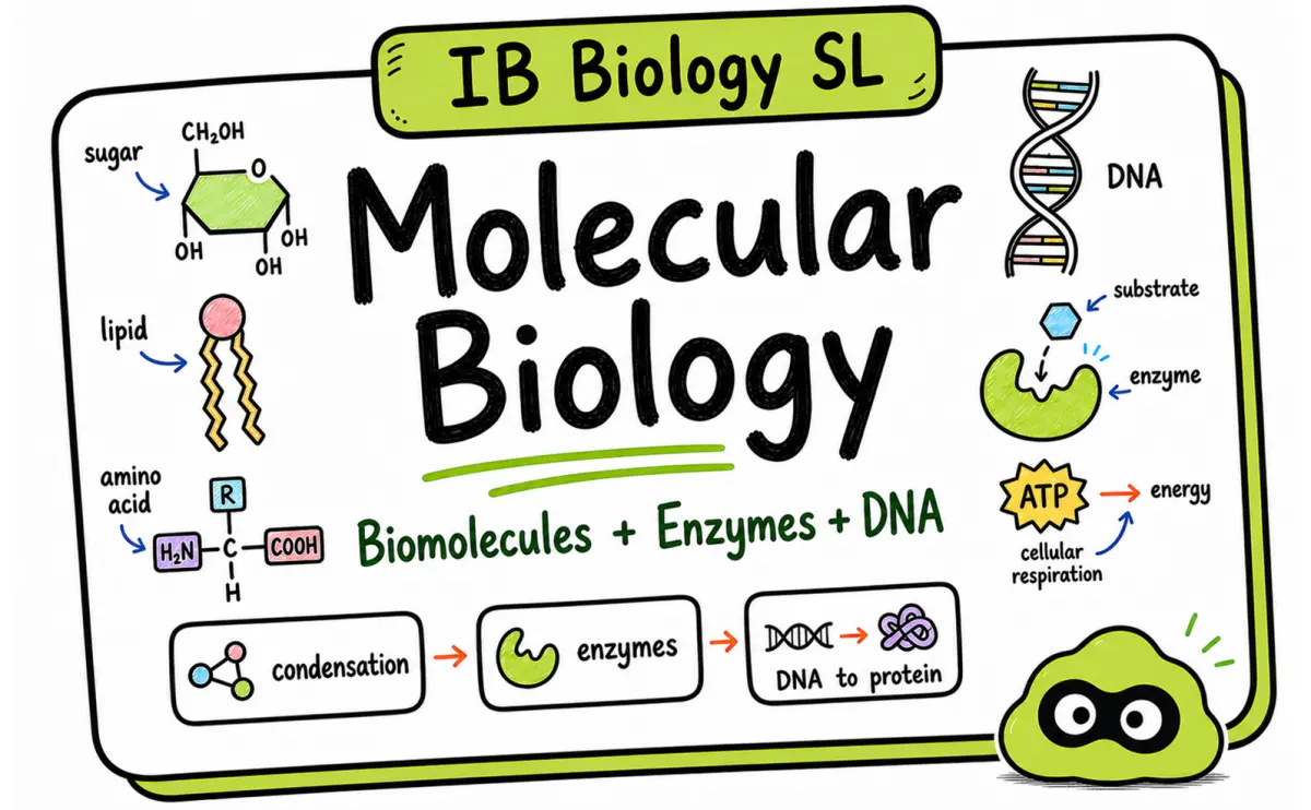 IB Biology A1/C1 Molecular Biology: Biomolecules, Enzymes and DNA