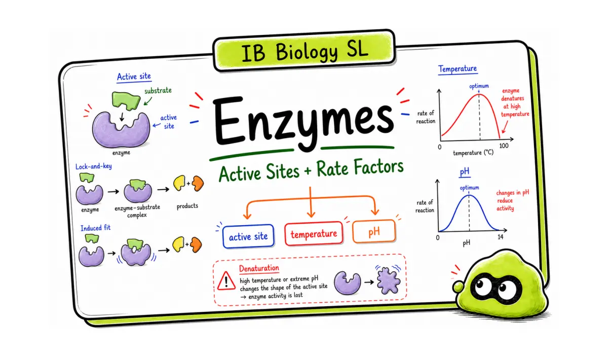 IB Biology SL Enzymes: Active Sites, Rate Factors, and Exam Answers