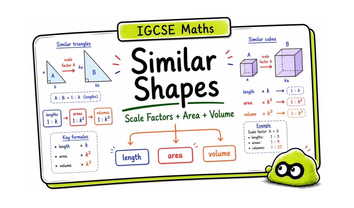 IGCSE Maths Similar Shapes: Scale Factors, Area, and Volume
