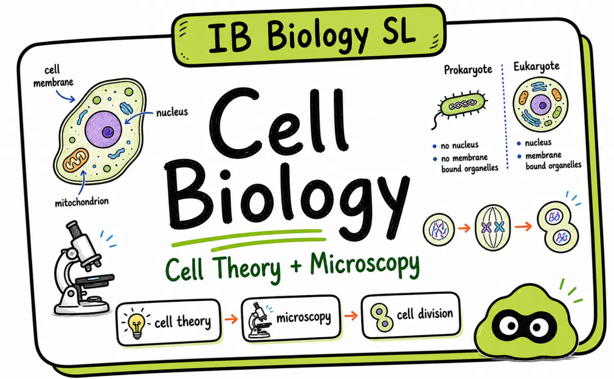 IB Biology SL Cell Theory: SA:V, Stem Cells, and Microscopy