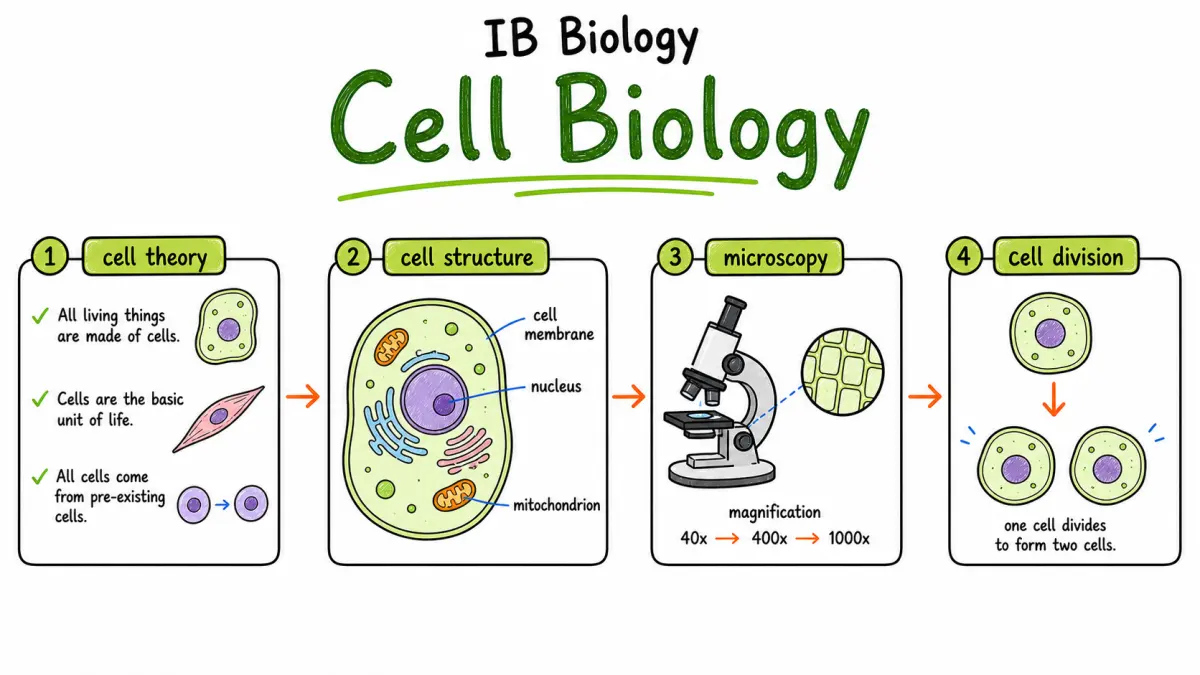 IB Biology SL Cell Theory study diagram