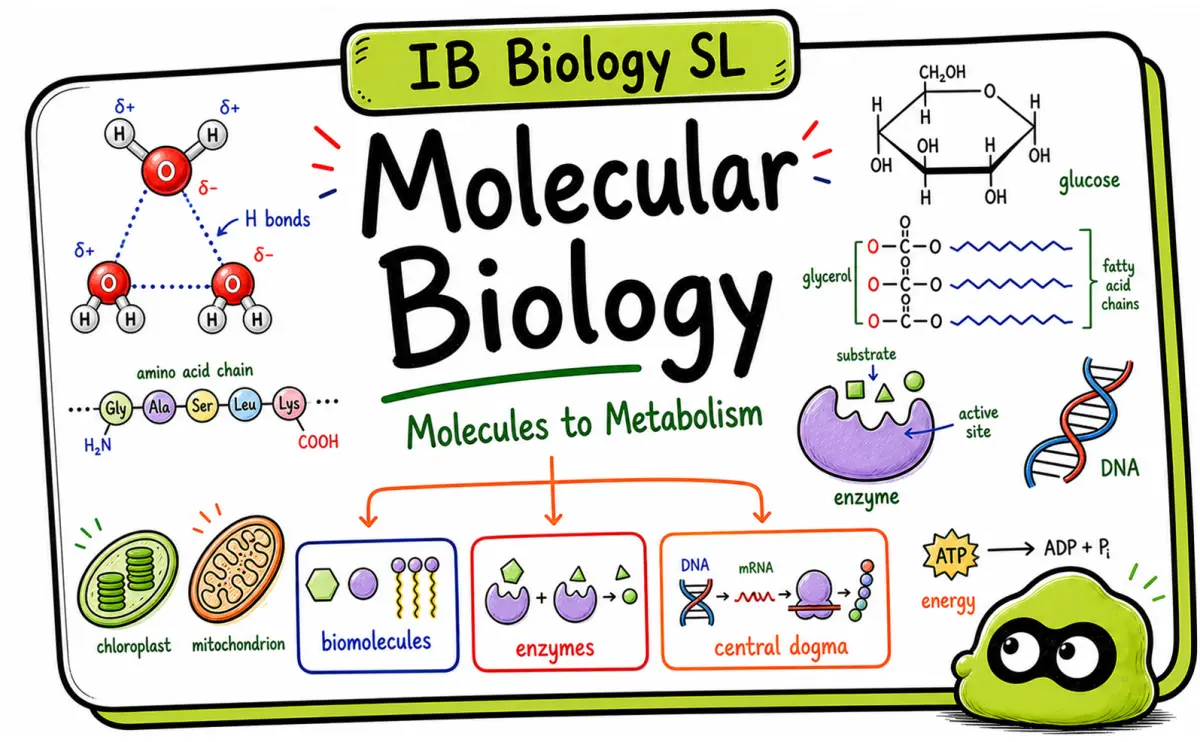 IB Biology SL A1/C1 Molecular Biology: Enzymes and Respiration