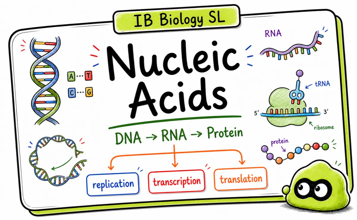 IB Biology SL Nucleic Acids: DNA, RNA, and Protein Synthesis