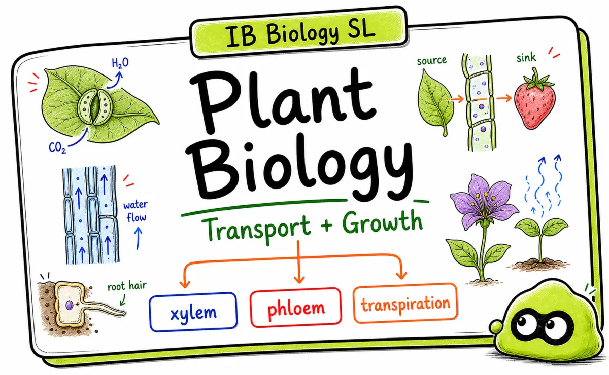 IB Biology SL B3 Plant Biology: Transport, Stomata and Growth