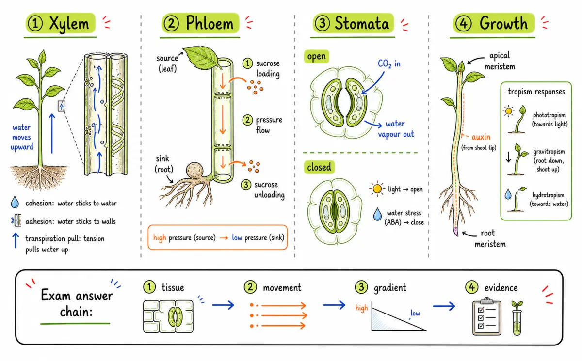 IB Biology SL Plant Biology study diagram