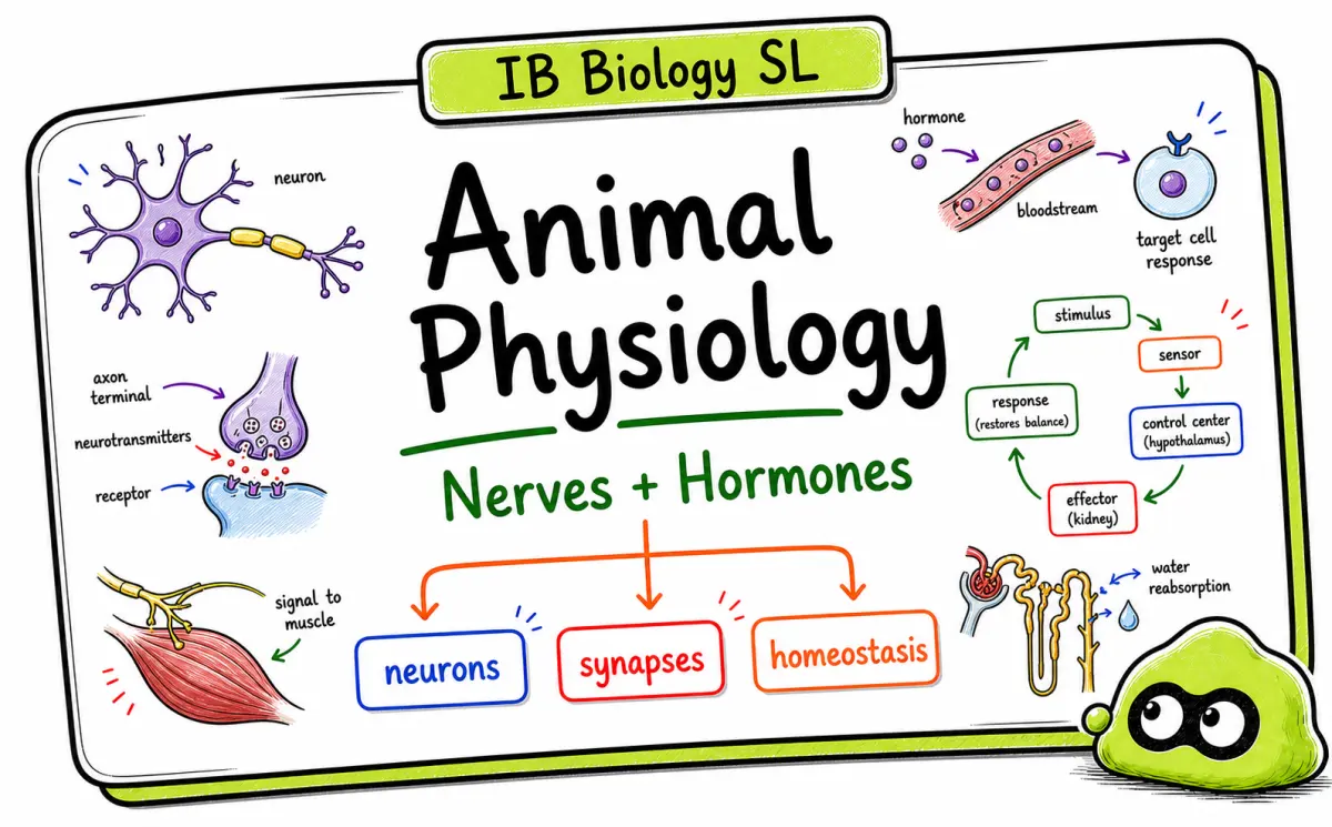 IB Biology SL B3/C3 Animal Physiology: Nerves and Feedback