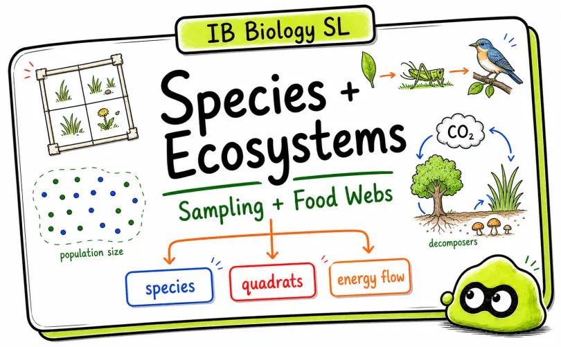 IB Biology SL A4/C4 Ecosystems: Sampling, Food Webs and Carbon