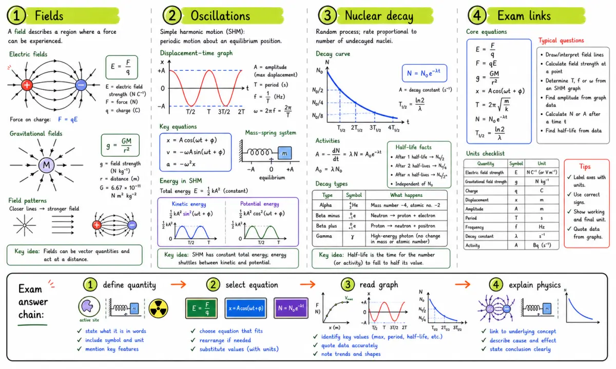 Fields + Oscillations study board