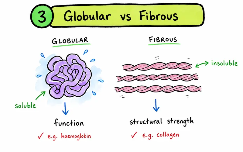 A-Level Biology globular versus fibrous proteins