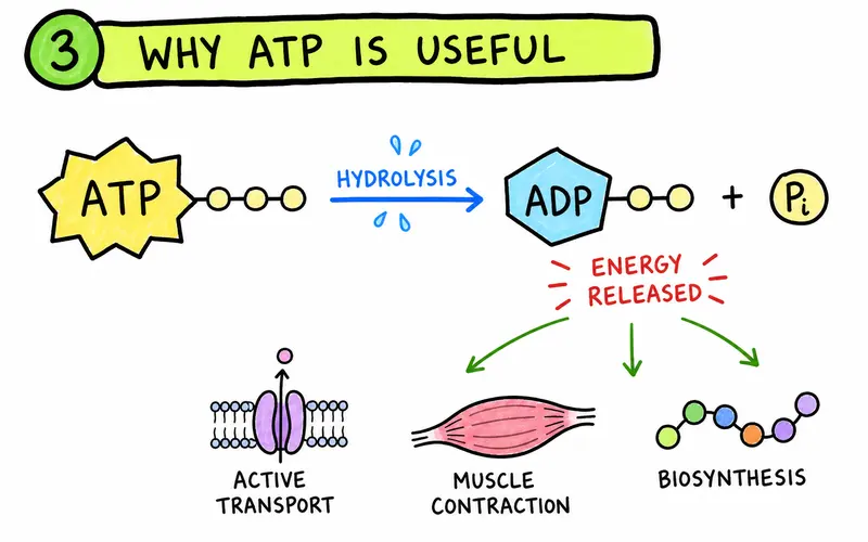IB Biology ATP hydrolysis and cellular uses