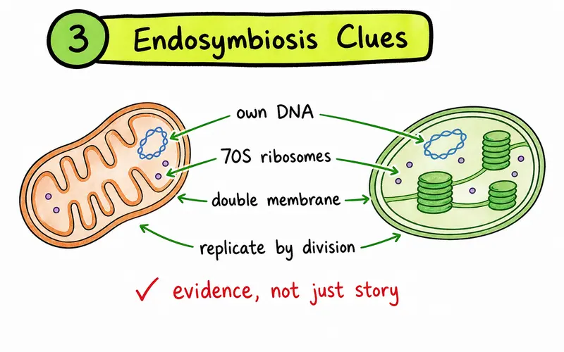 IB Biology endosymbiosis evidence from mitochondria and chloroplasts