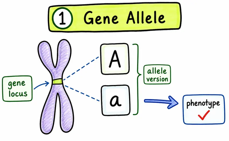 IB Biology SL genetics hand-drawn gene allele chromosome guide
