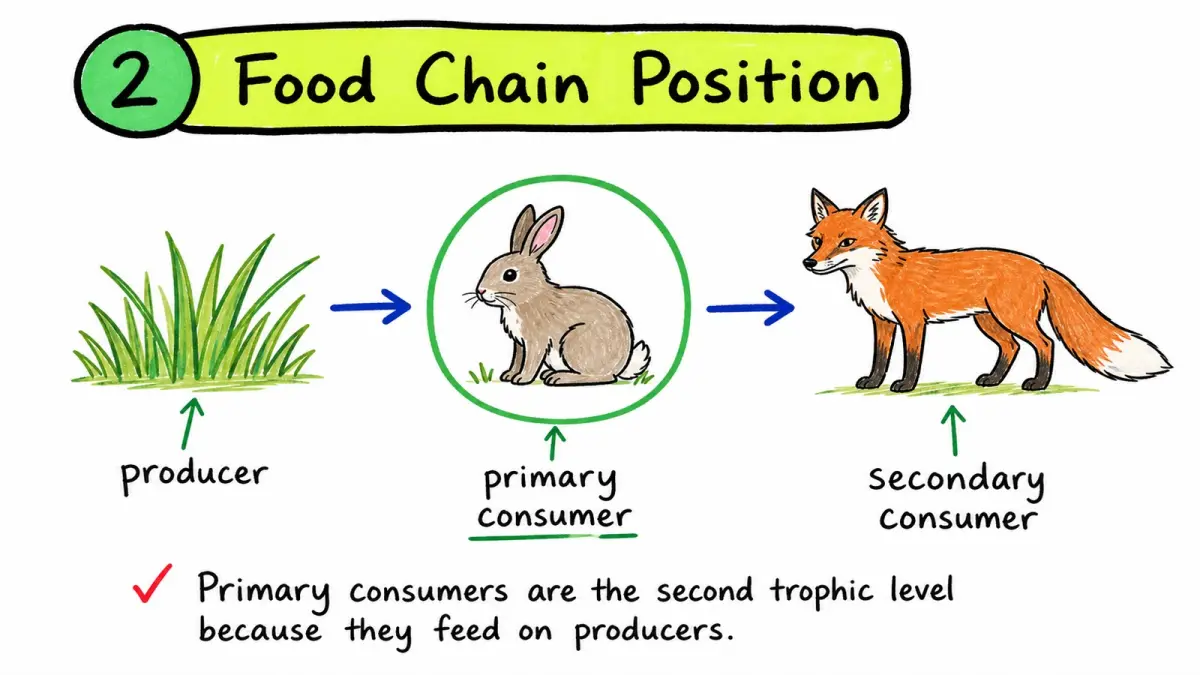 IB Biology primary consumer food chain position diagram