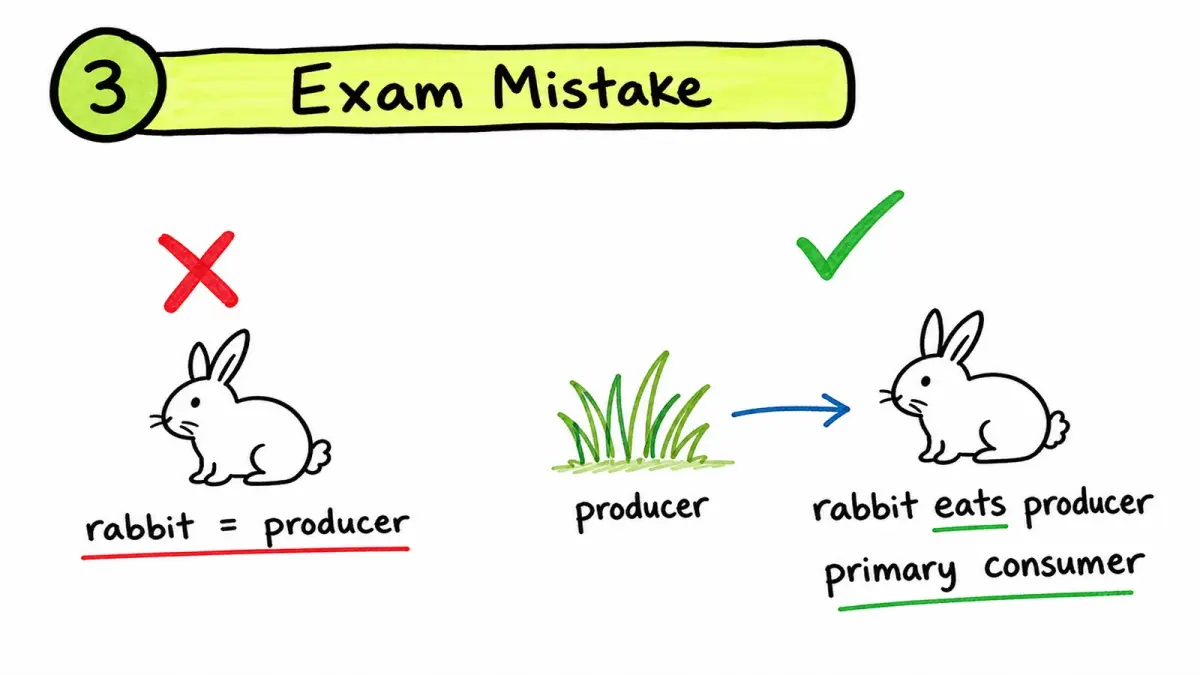 IB Biology primary consumer common exam mistake diagram
