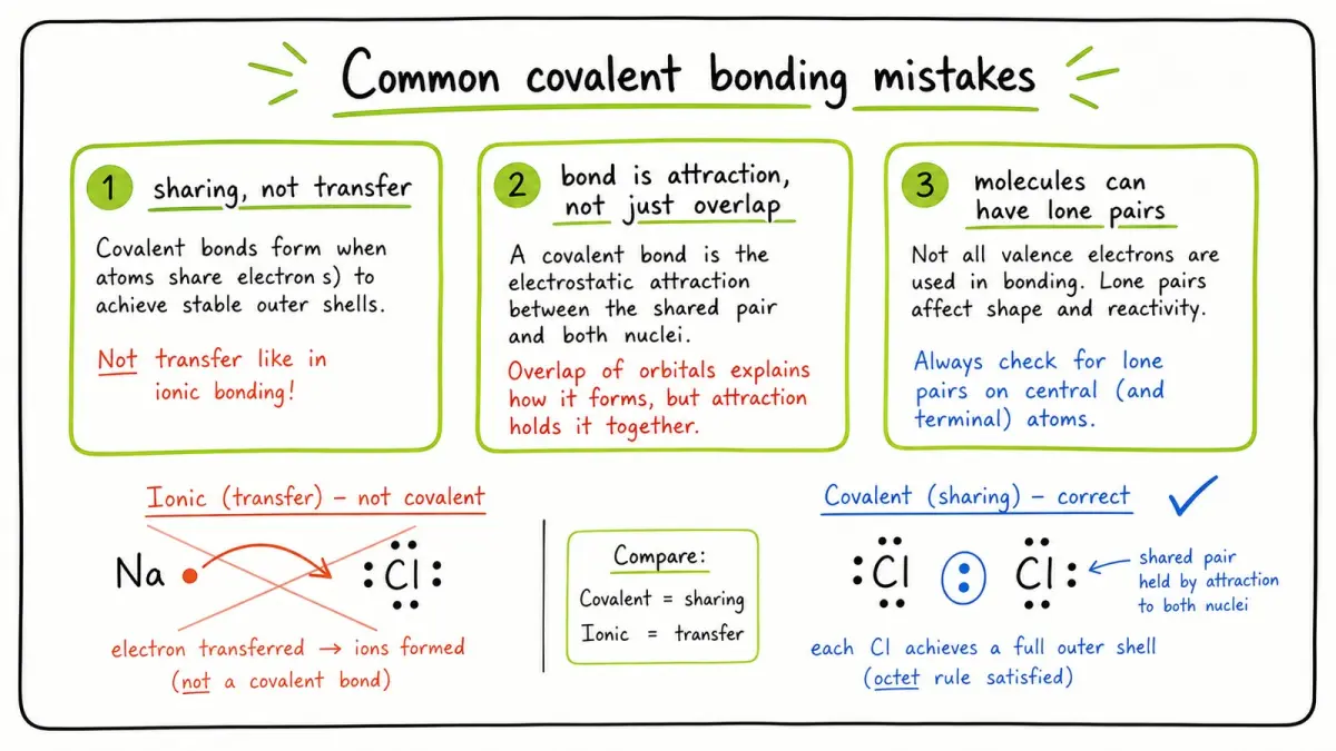 CAIE A-Level Chemistry covalent bonding common mistakes