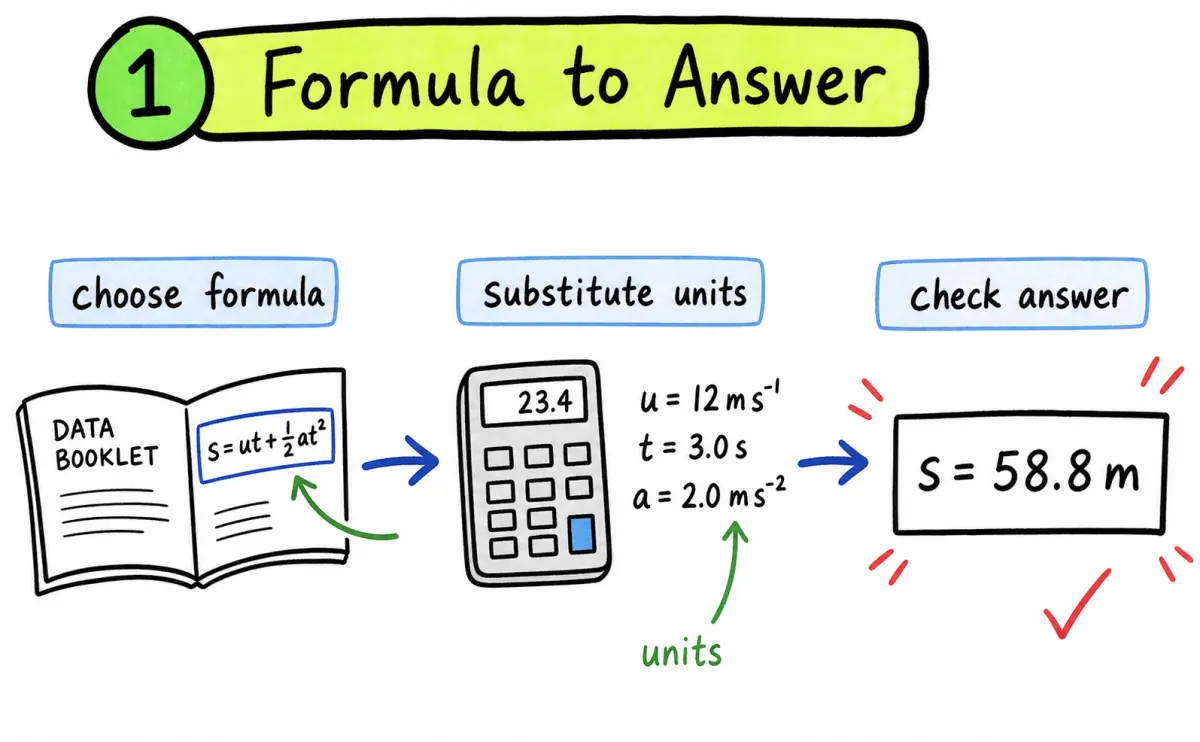IB Physics data booklet formula to answer diagram