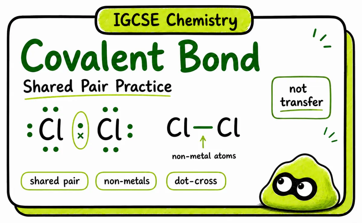 Covalent Bond in IGCSE Chemistry: Shared Pair Practice
