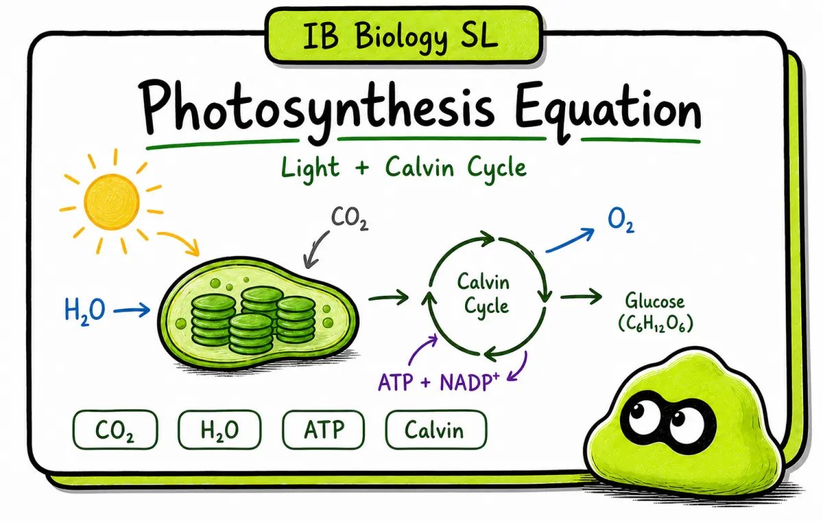 IB Biology Photosynthesis Equation: Calvin Cycle