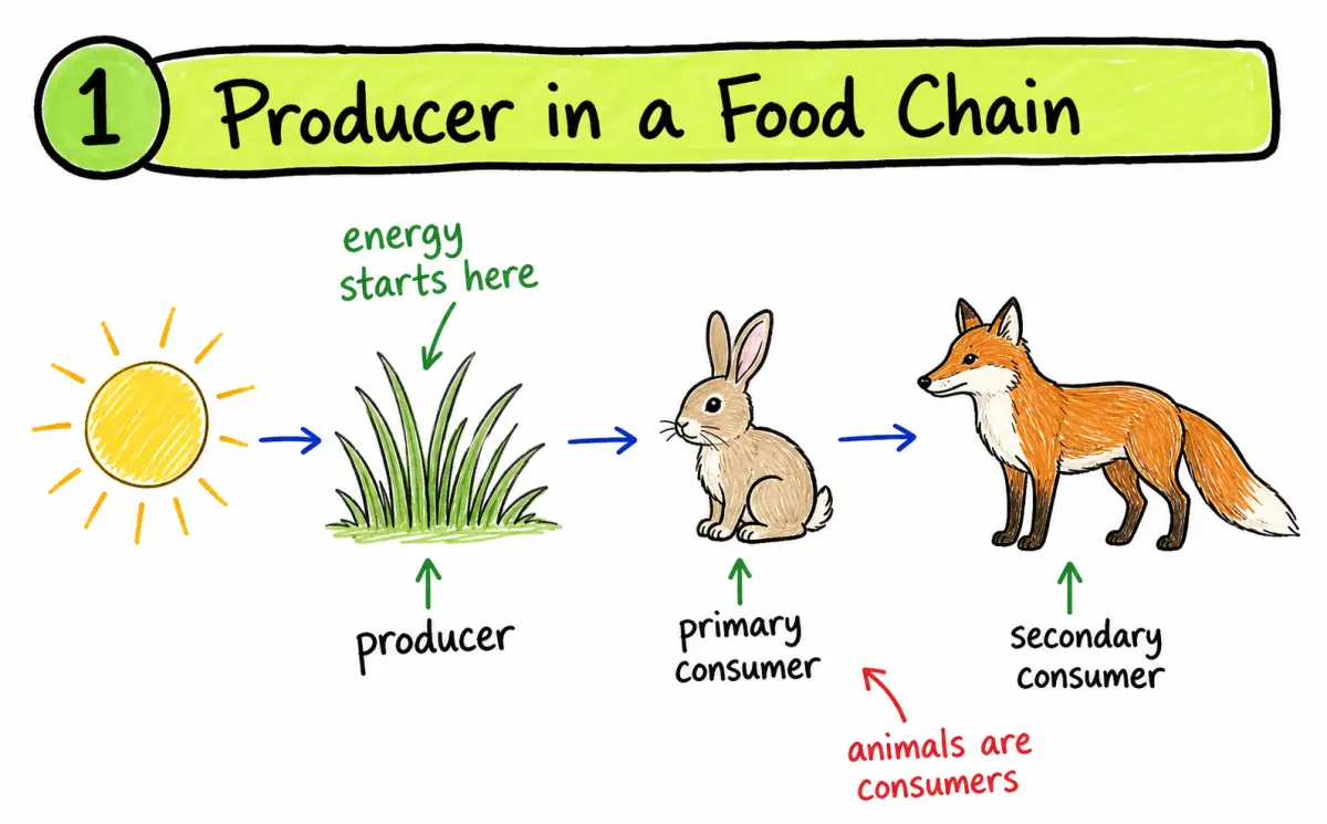 IB Biology producer in a food chain study note