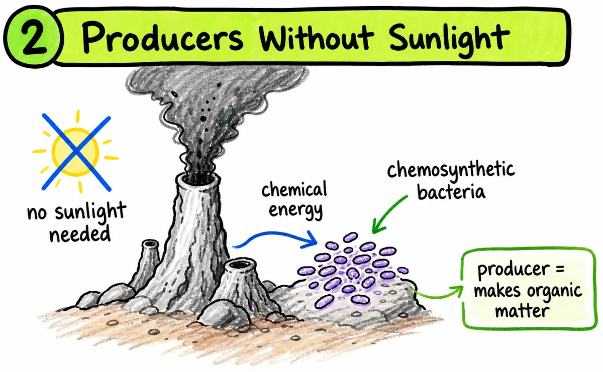 IB Biology chemosynthetic producers at a hydrothermal vent