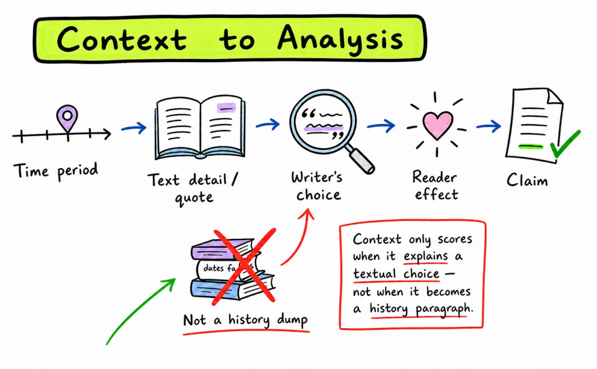 IB English historical context to analysis flow
