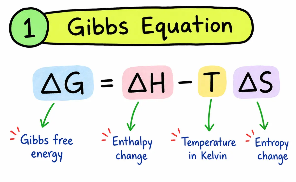 IB Chemistry HL Gibbs equation study diagram
