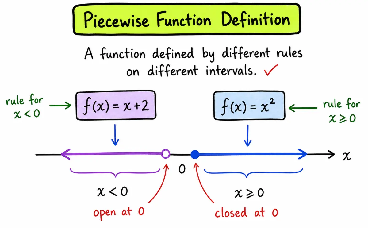 Piecewise function definition