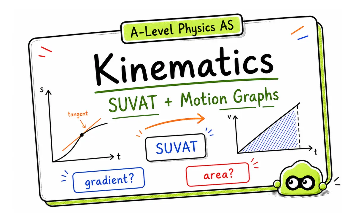 A-Level Physics Kinematics: SUVAT and Motion Graphs Guide