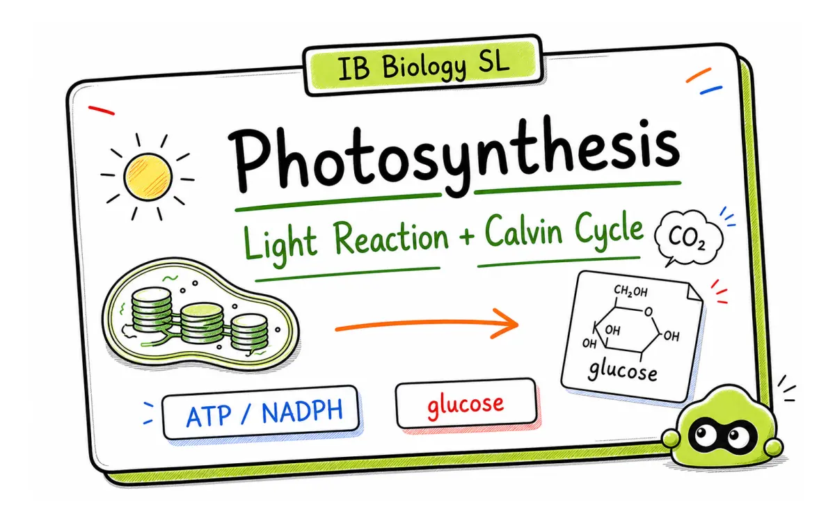 IB Biology Photosynthesis: Light-Dependent and Calvin Cycle Guide