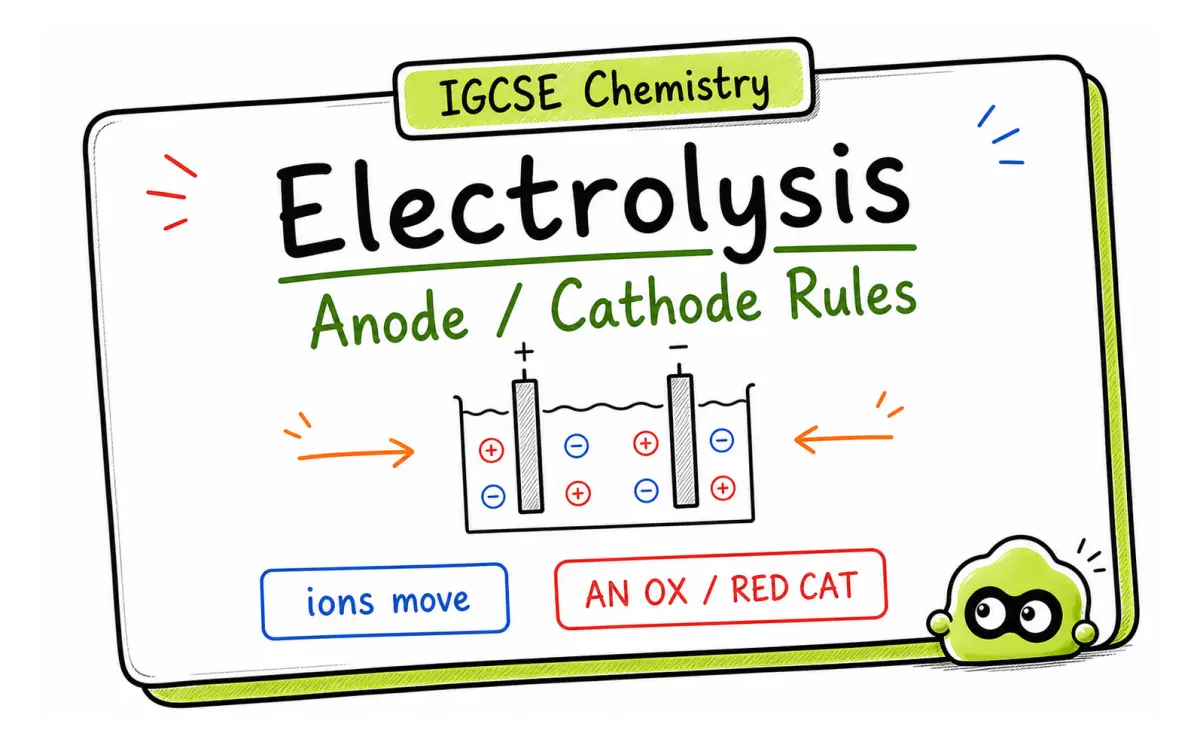IGCSE Chemistry Electrolysis: Products, Rules, and Exam Mistakes