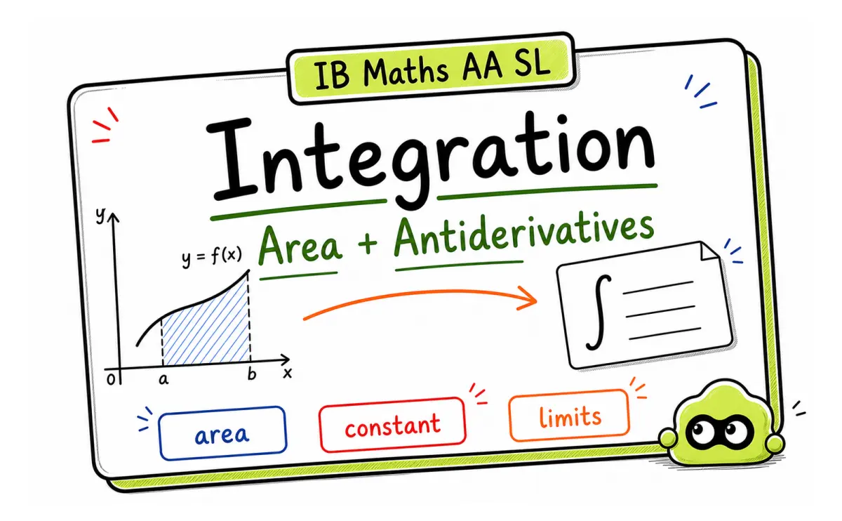 IB Maths AA Integration: Area, Antiderivatives, and Common Mistakes