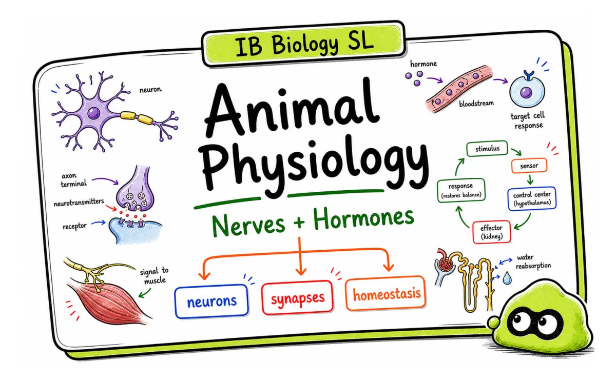 IB Biology SL B3/C3 Animal Physiology: Nerves and Feedback