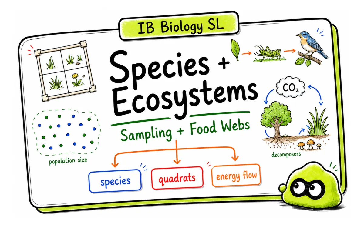 IB Biology SL A4/C4 Ecosystems: Sampling, Food Webs and Carbon