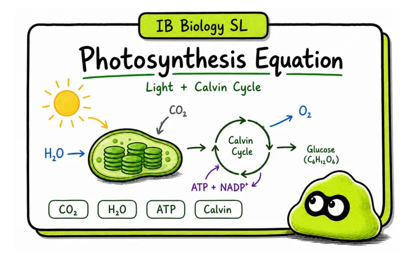IB Biology Photosynthesis Equation: Calvin Cycle