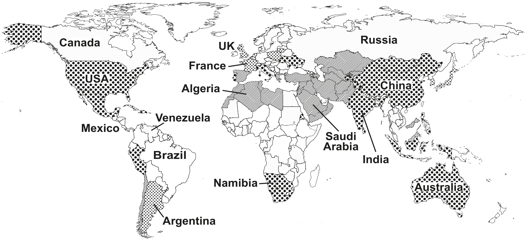 Figure 1(b): Predicted water stress by country in 2040
