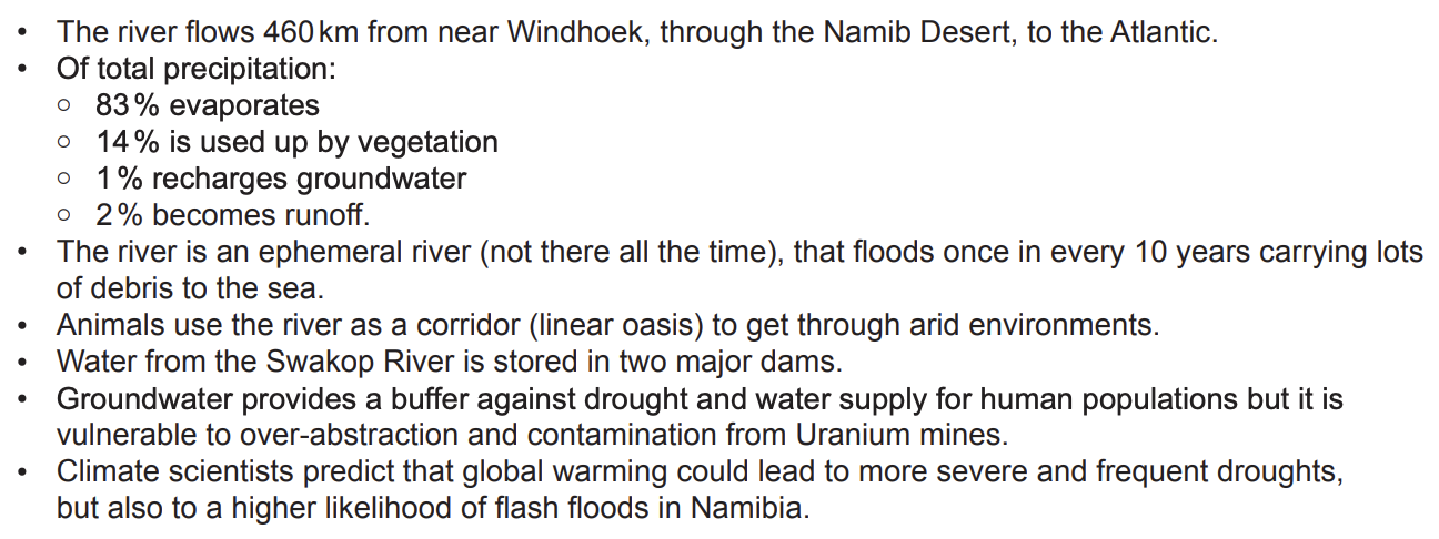 Figure 3(c): Fact file on the Swakop water resources