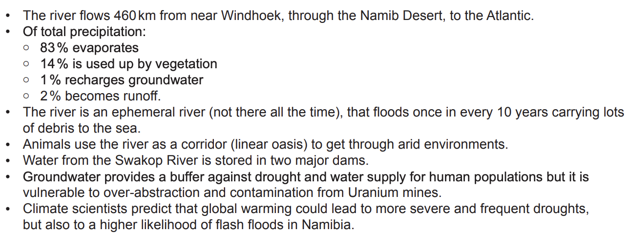 Figure 3(c): Fact file on the Swakop water resources