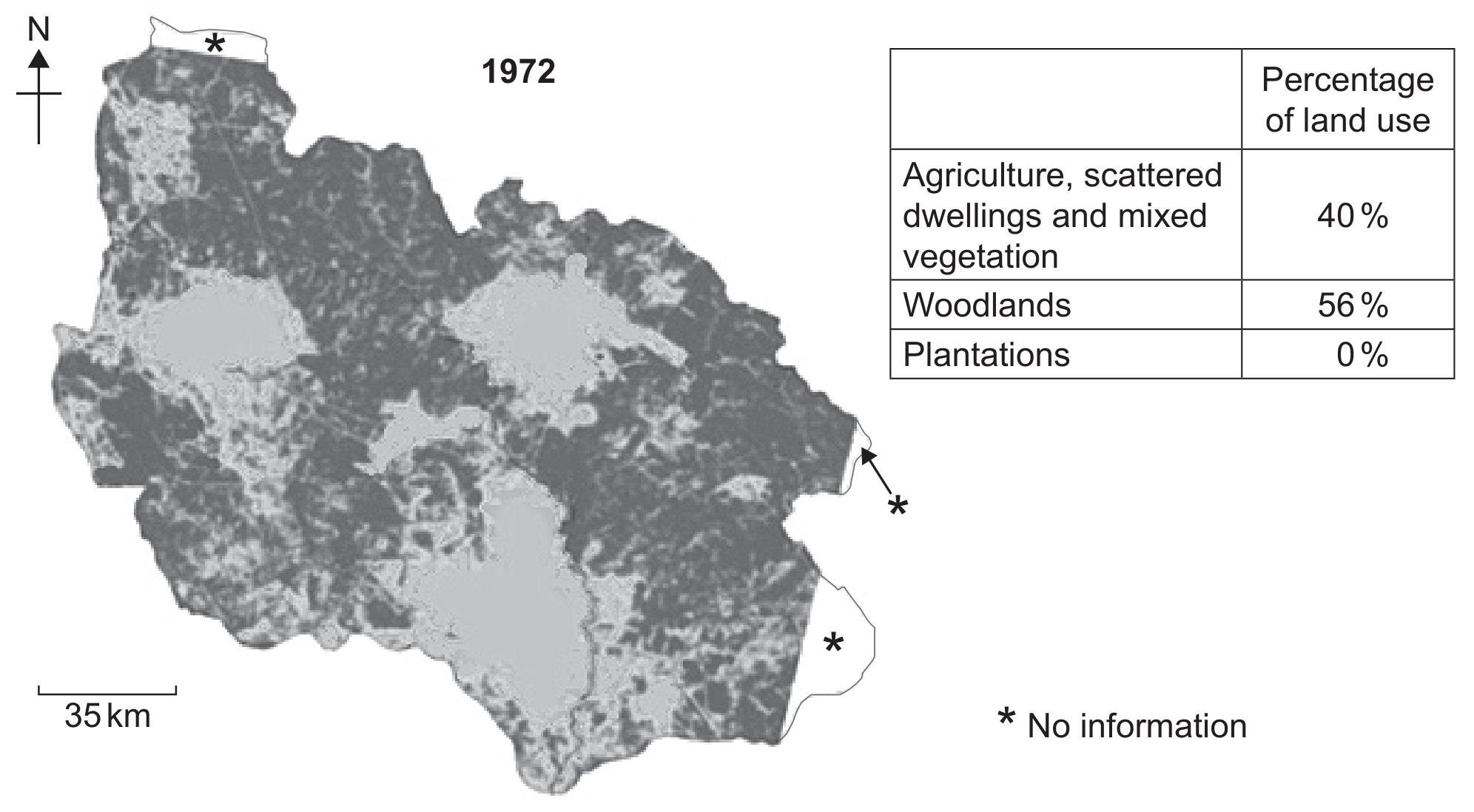 Figure 6: Copperbelt land use in 1972