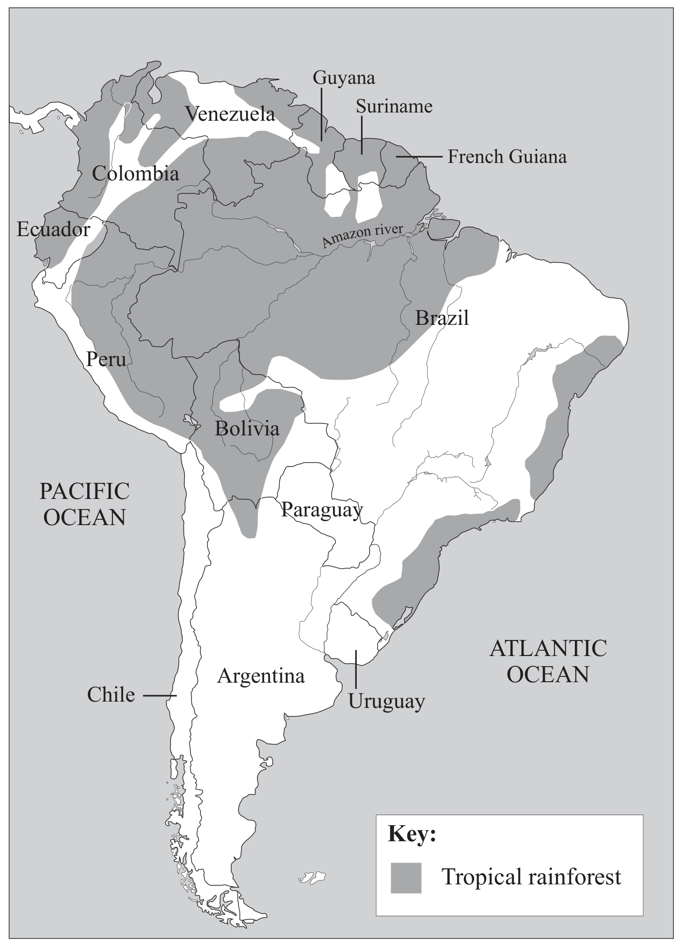 Figure 8: Amazon Tropical Rainforest and drought information