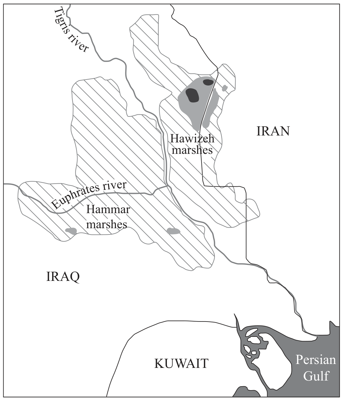 Figure 8: Reduction in marsh area between 1973 and 2000