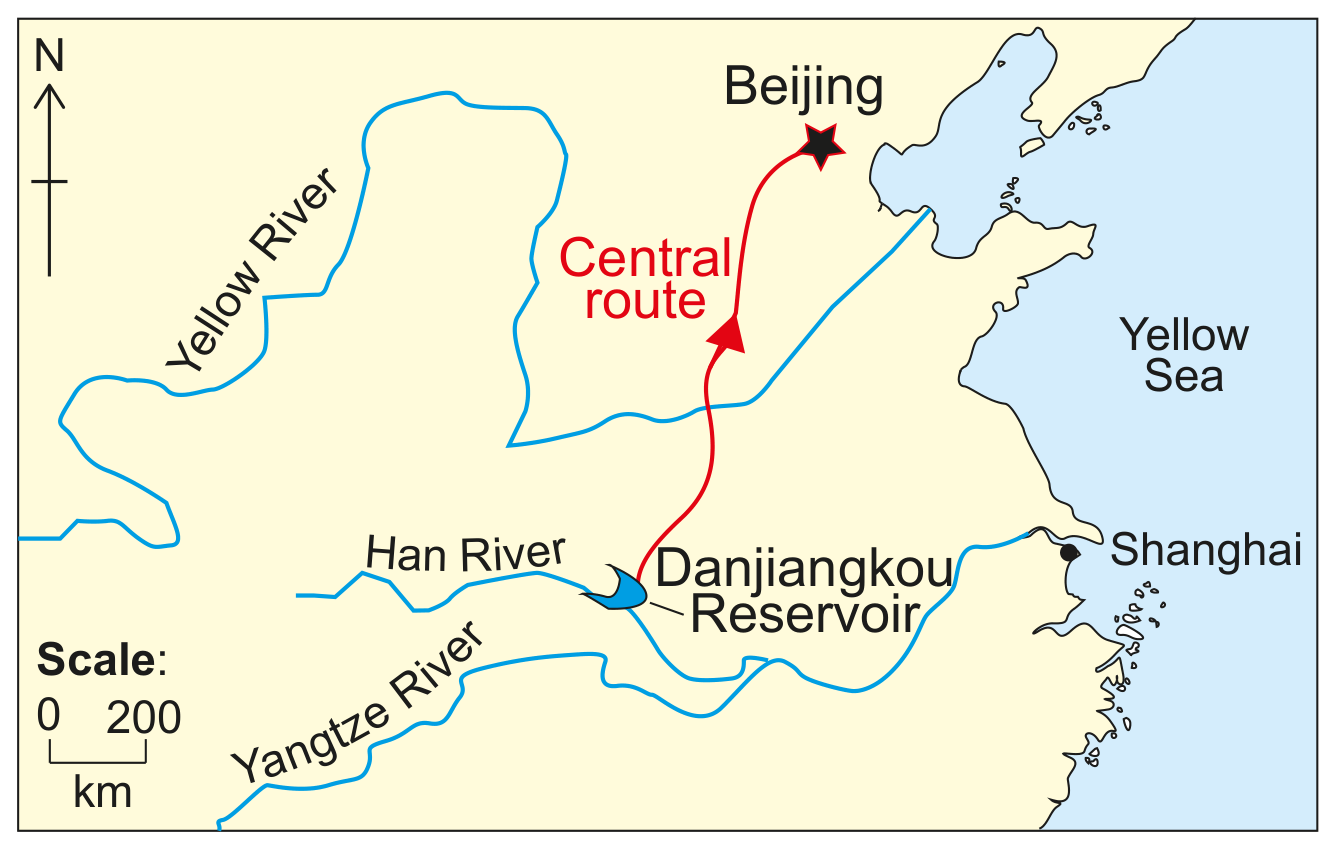 Figure 9(b): Central route of the South-North Water Diversion Project