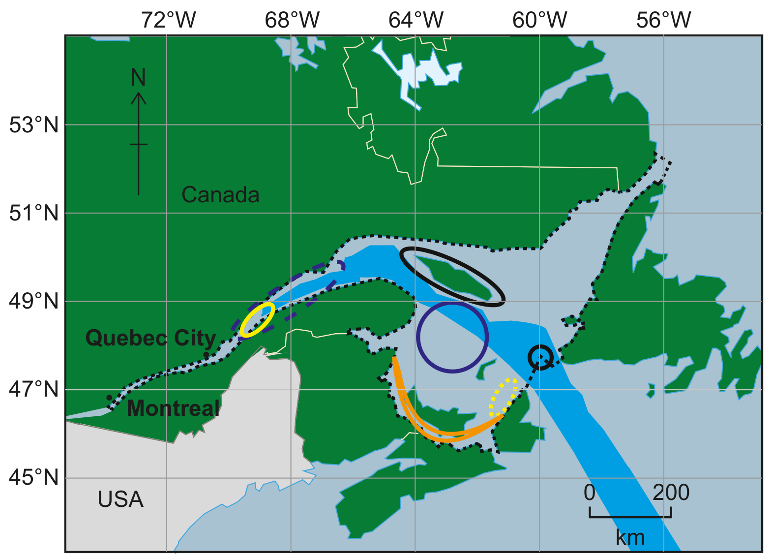 Figure 2(b): Large Ocean Management Area map and management features
