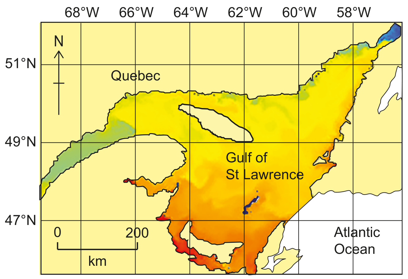 Figure 5(b): Water-surface temperature variation across the LOMA