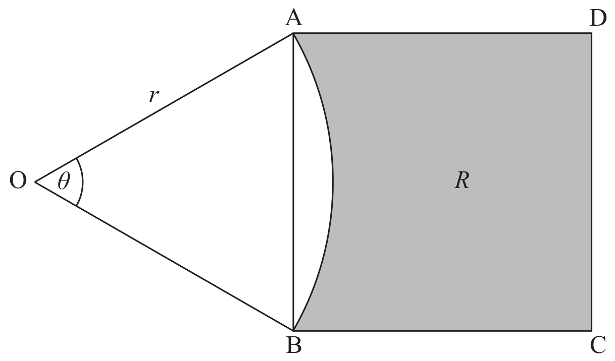 Figure for Question 3 Geometry and trigonometry question 3 — IB Maths AA SL