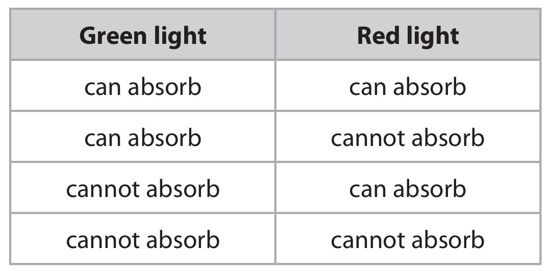 Table for Question 1(c)(i) — Edexcel A-Level Biology A2